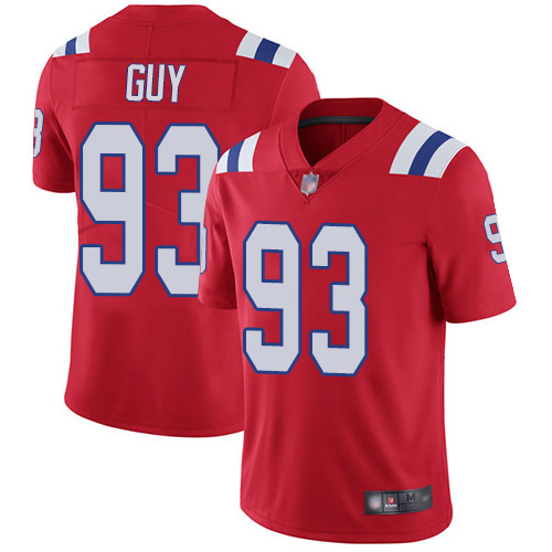 New England Patriots Football 93 Vapor Limited Red Men Lawrence Guy Alternate NFL Jersey